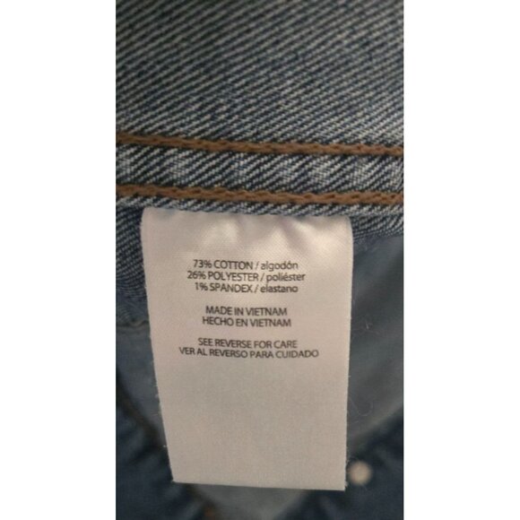 The Limited Women's Denim Jean Jacket Blue Collared Med. Wash Retro Size L - Picture 9 of 9